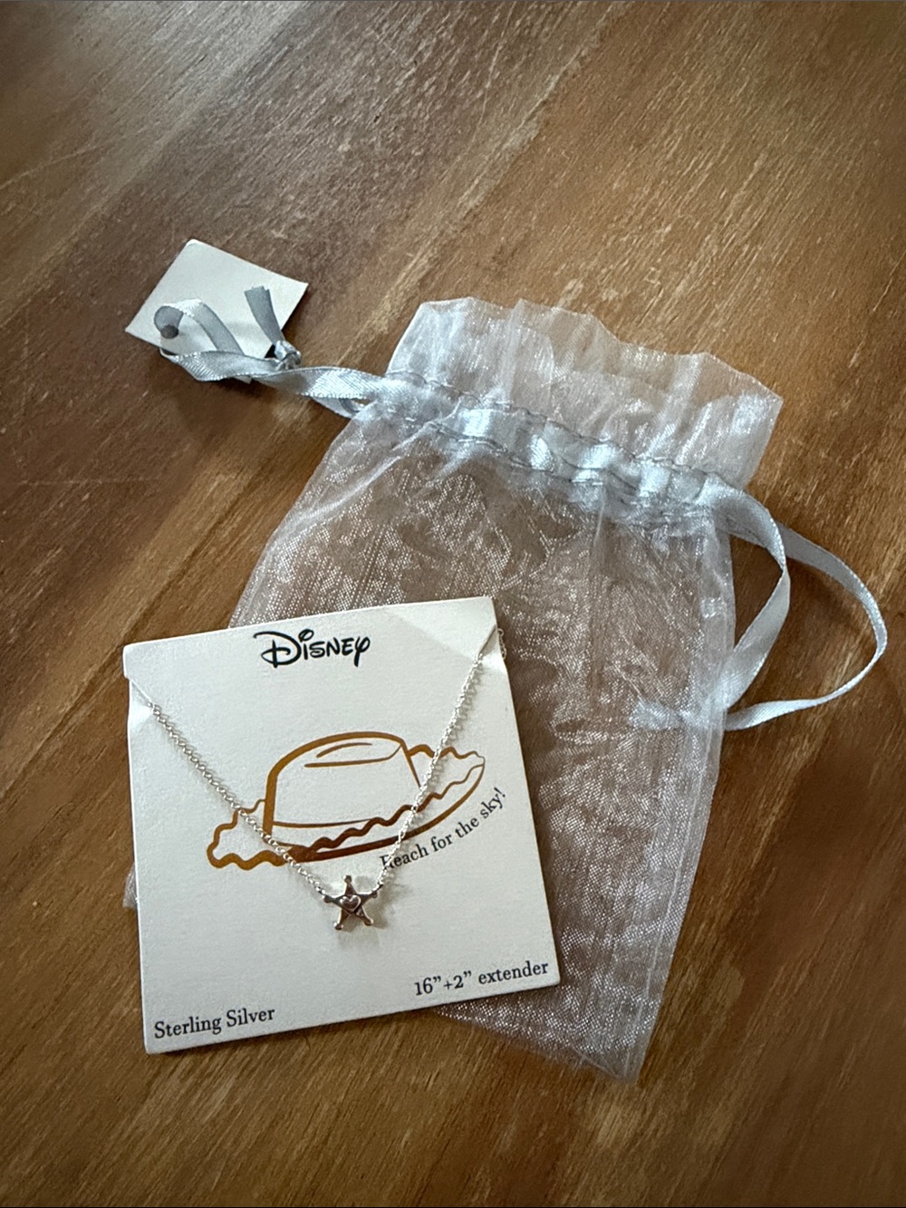 Disney Sterling Silver Star Pendant Necklace in Silver